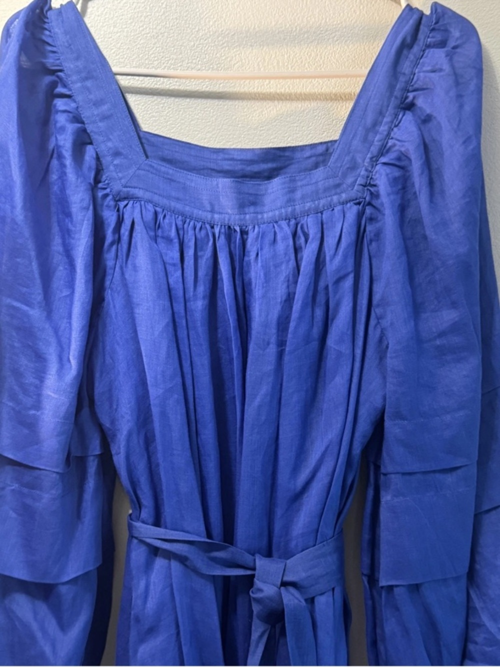 Banana Republic Cobalt Blue Square-Neck Maxi Dress with Tie Waist - Picture 11 of 11